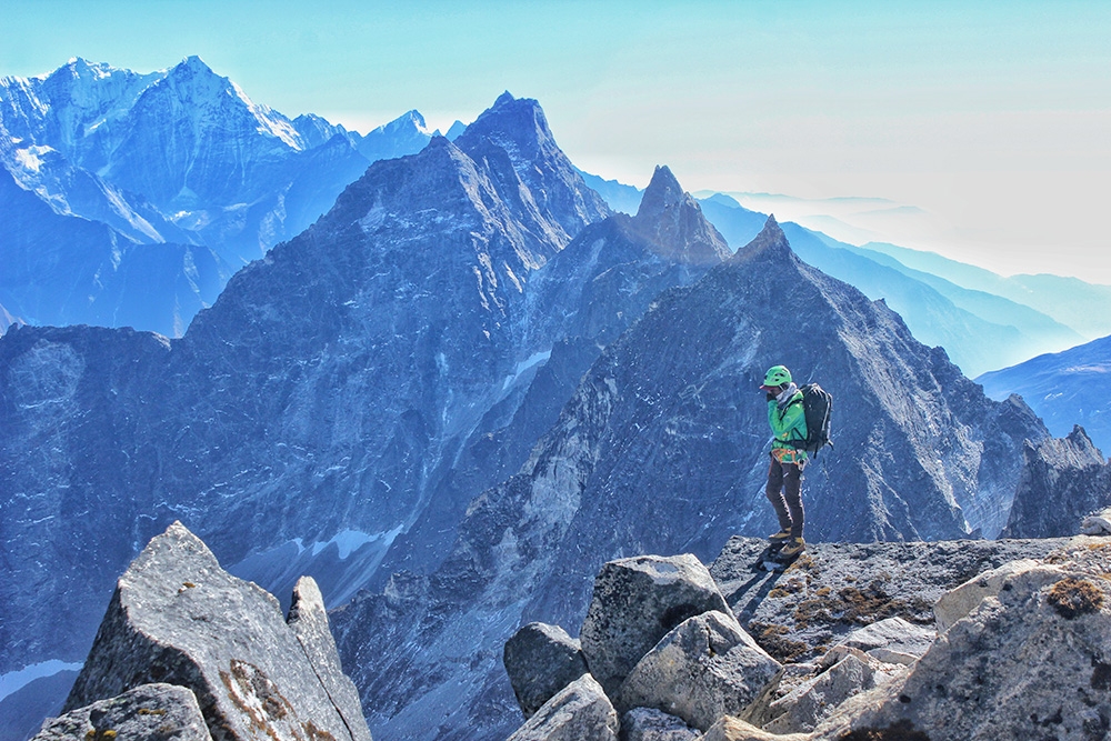 Luza Peak, Nepal, Sherpa, Pemba Sharwa Sherpa, Urken Sherpa, Lhakpa Gyaljen Sherpa