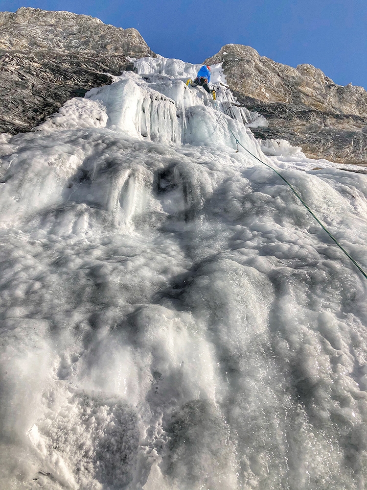 Cascata Toboga, Pala delle Masenade, Moiazza, Dolomiti, Giorgia Felicetti, Federico Dell'Antone