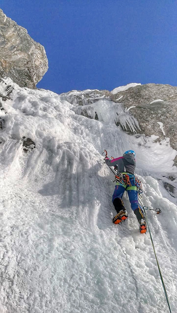 Cascata Toboga, Pala delle Masenade, Moiazza, Dolomites, Giorgia Felicetti, Federico Dell'Antone