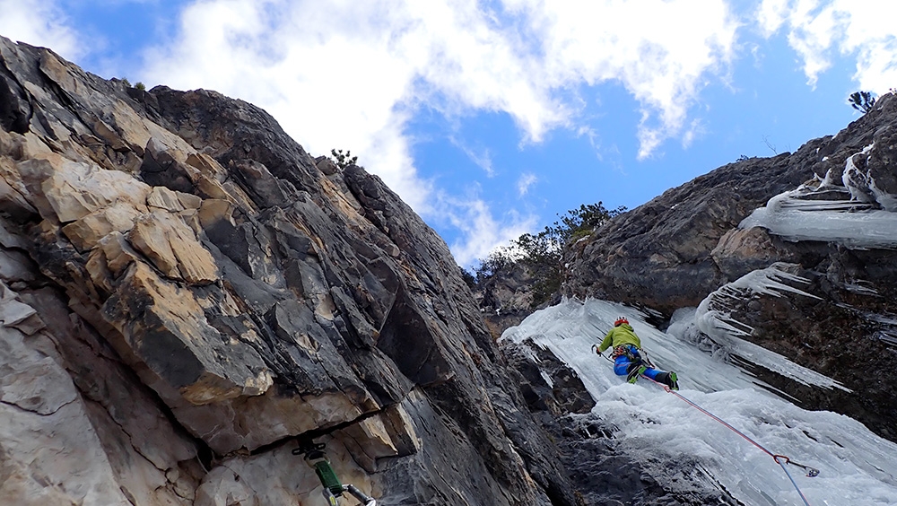 Val Pramper, Zoldo Dolomites, Santiago Padrós, Ruggero Corà, Piero Danieli