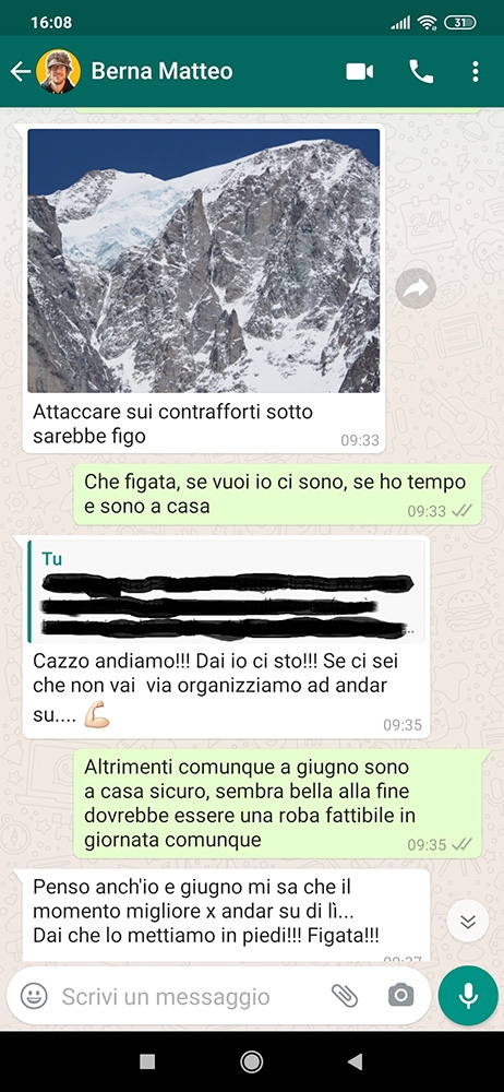 Grandes Jorasses, Il regalo di Berna, Matteo Della Bordella, Giacomo Mauri, Luca Schiera