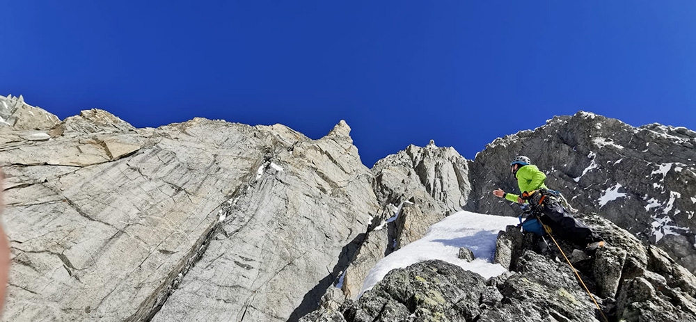 Grandes Jorasses, Il regalo di Berna, Matteo Della Bordella, Giacomo Mauri, Luca Schiera