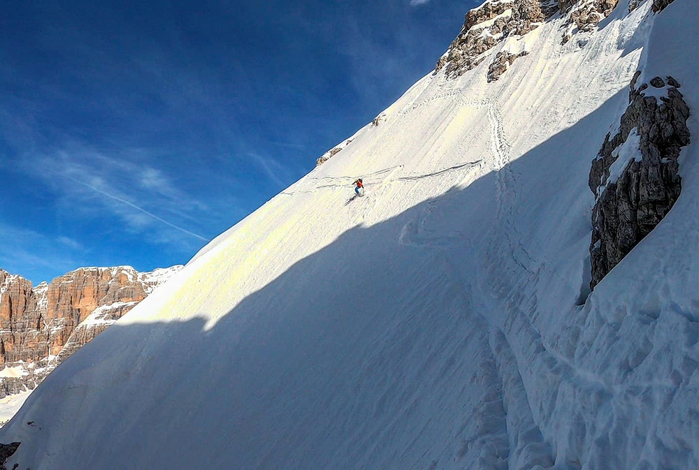 Dolomiti di Brenta, Cima Margherita, Canale Merzbacher, Andrea Cozzini, Claudio Lanzafame