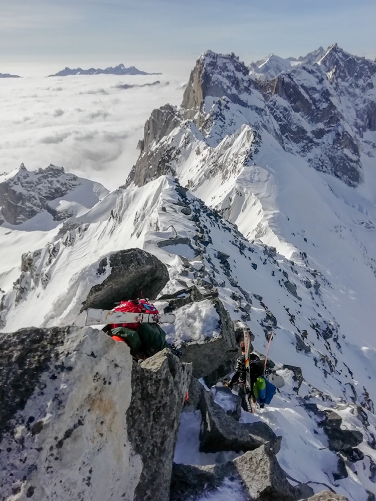Ski mountaineering Masino and Bregaglia, Mattia Testa, Marco Gautiero, Riccardo Molteni, Luca Chiesa, Luca Bianchi 