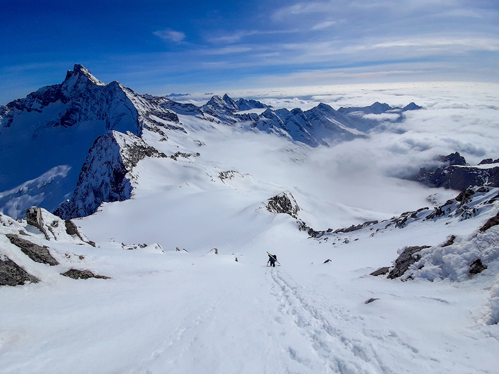Scialpinismo tra Masino e Bregaglia, Mattia Testa, Marco Gautiero, Riccardo Molteni, Luca Chiesa, Luca Bianchi 