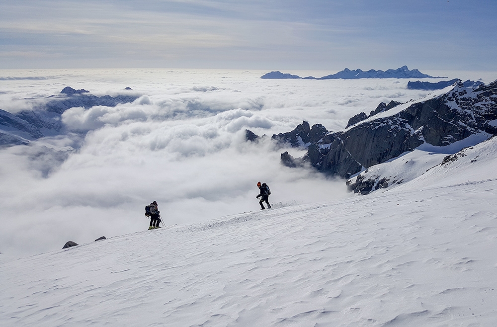 Ski mountaineering Masino and Bregaglia, Mattia Testa, Marco Gautiero, Riccardo Molteni, Luca Chiesa, Luca Bianchi 