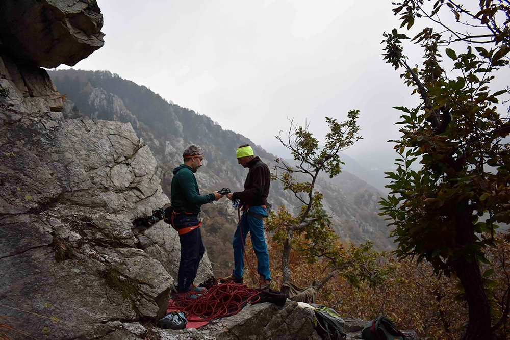 Sport climbing around Mondovì, Cuneo, Italy