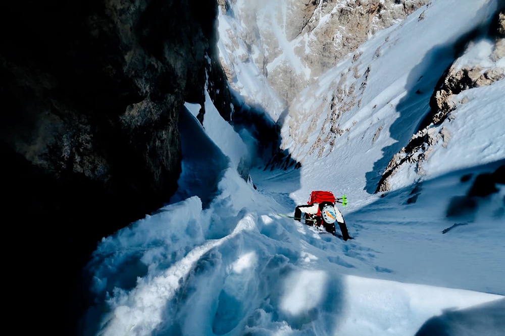 Cima Brenta Alta, Brenta Dolomites, NE Gully, Francesco Salvaterra, Piero Onorati, Manuela Farina