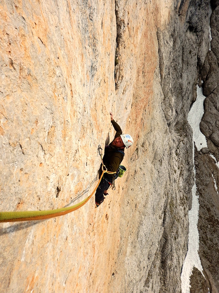Torre di Mezzaluna, Vallaccia, Dolomiti, Serendipity, Enrico Geremia, Nicolò Geremia, arrampicata