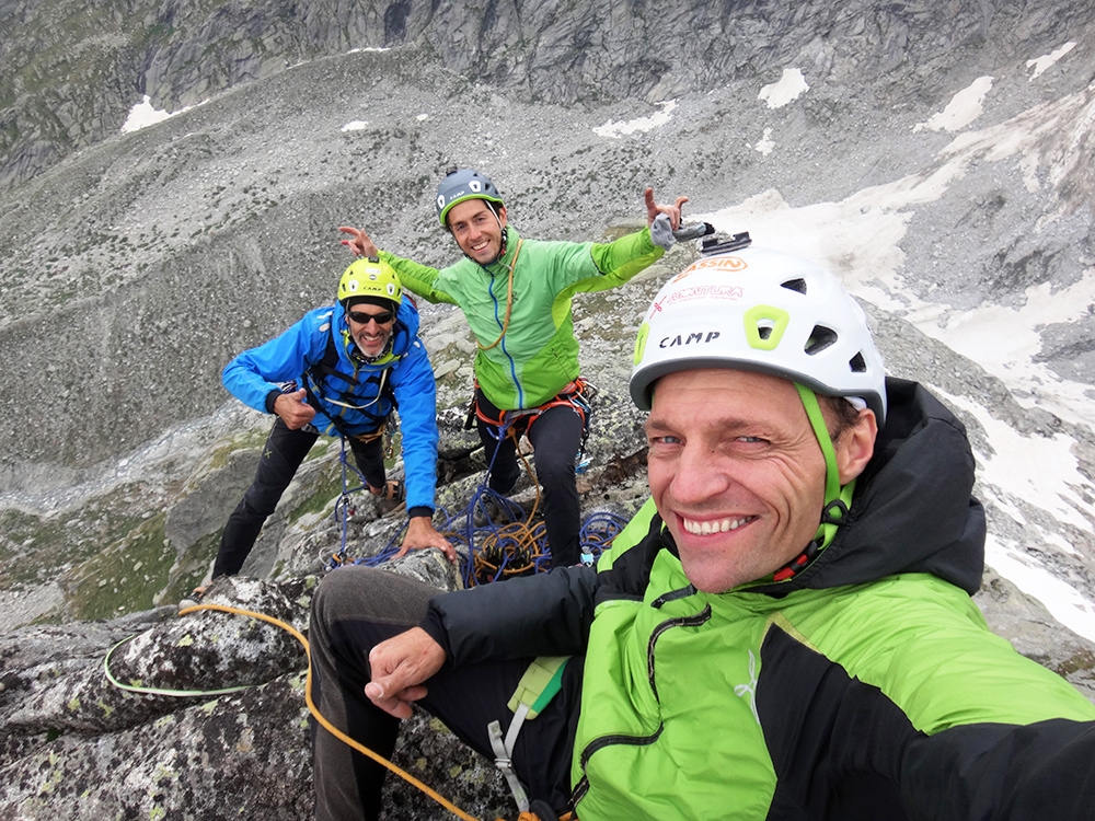 Freccia d’Argento, Val Salarno, Adamello, Leonardo Gheza, Matteo Rivadossi, Vincenzo Valtulin