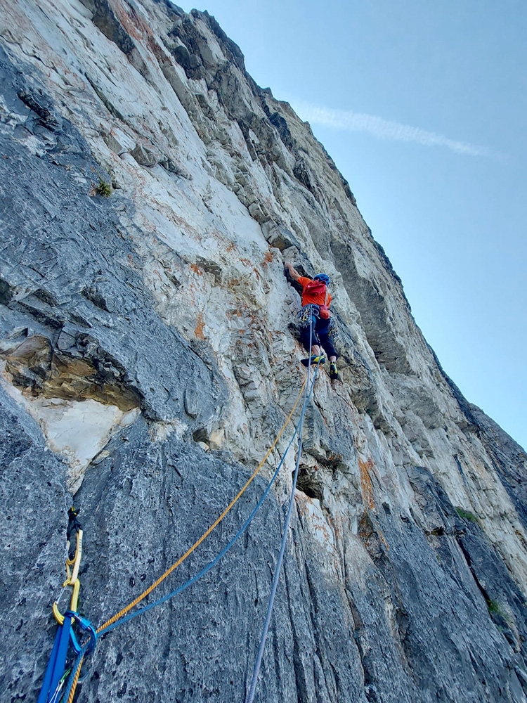 Cima G. Costantini, Moiazza, Dolomites, Alessandro Baù, Andrej Grmovšek, Luka Krajnc, Luka Lindič