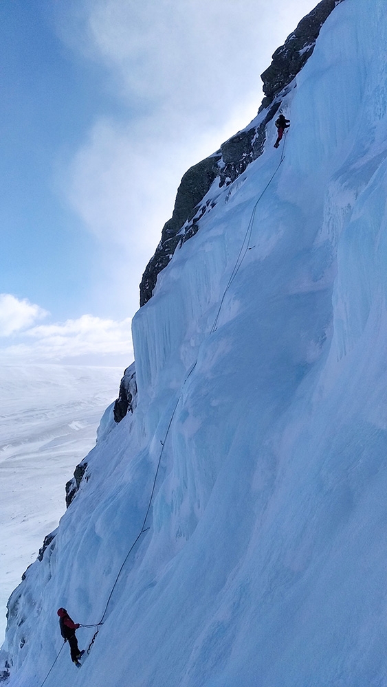 Ice climbing in Lapland, Sweden,  Rafa Vadillo