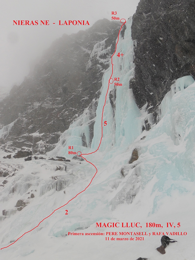 Ice climbing in Lapland, Sweden,  Rafa Vadillo