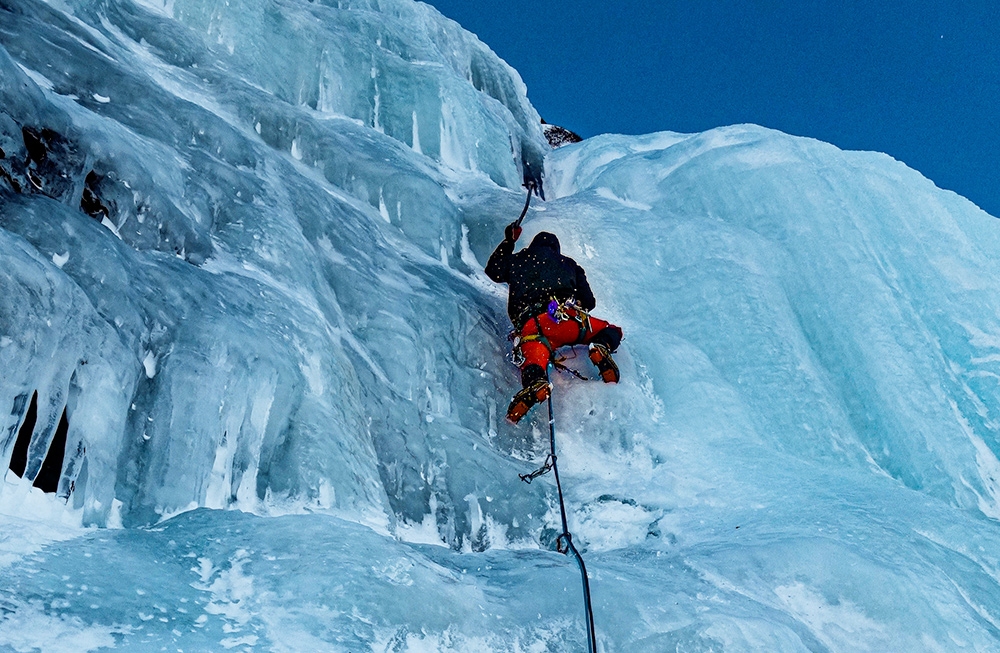 Ice climbing in Lapland, Sweden,  Rafa Vadillo