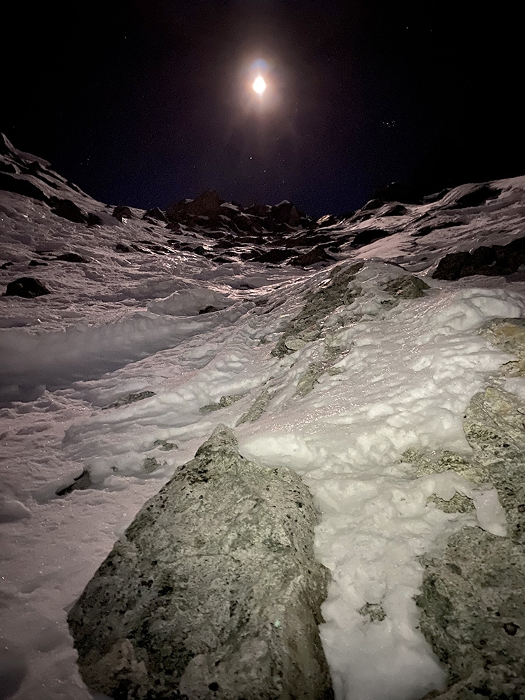 Cima Busazza, Adamello – Presanella, Strapazzati dalla Luna Piena, Emanuele Andreozzi, Matteo Faletti, Francesco Nardelli