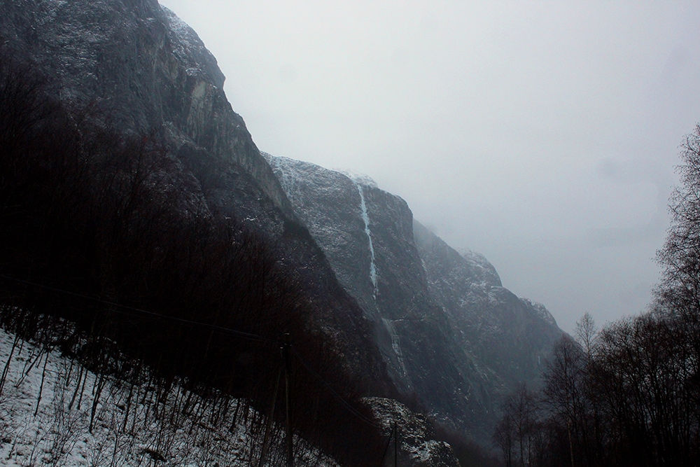 Ice climbing in Norway