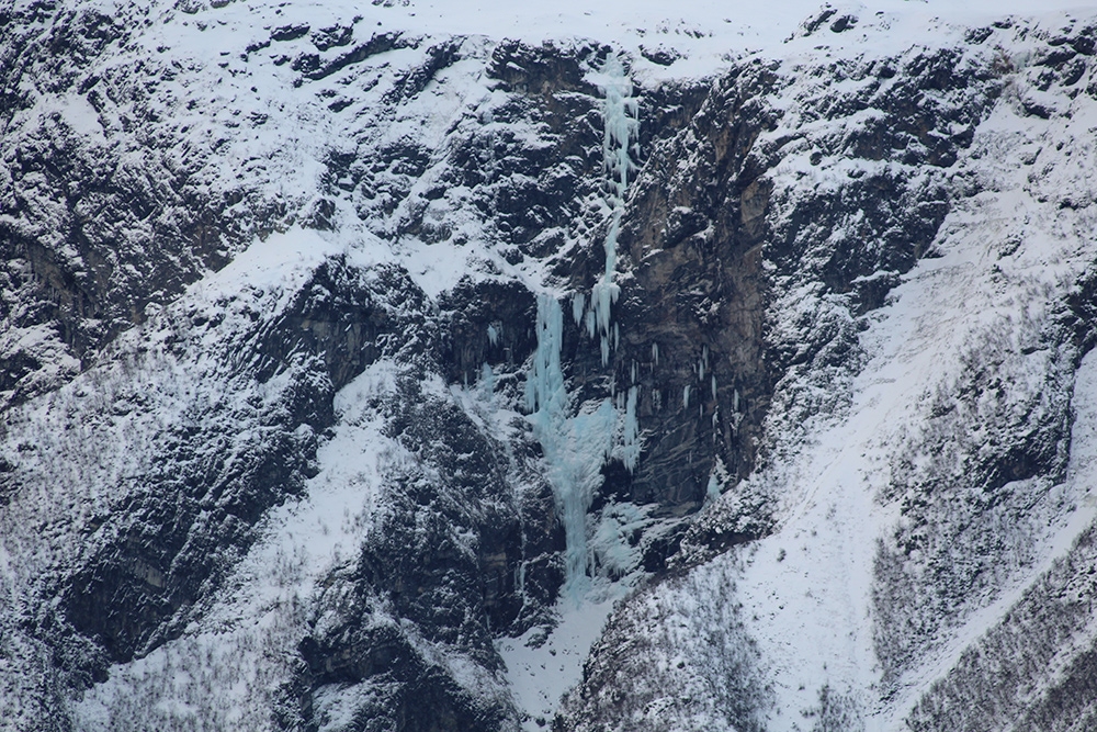 Ice climbing in Norway