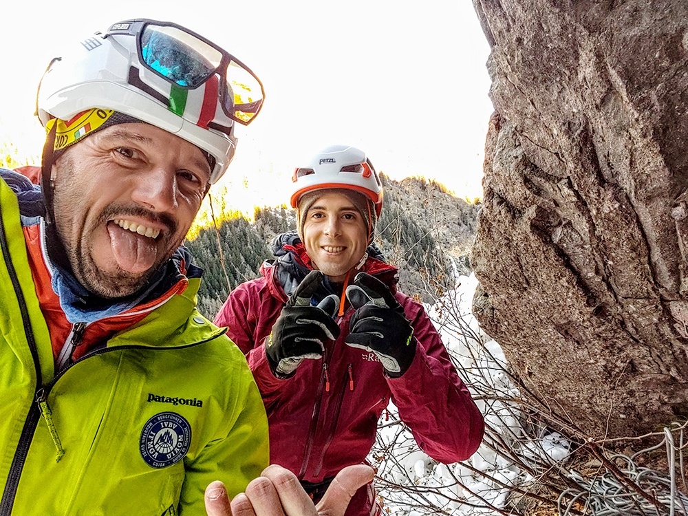 Cascata Placca Spietata, Val Gerola, Pietro Bonaiti, Cristian Candiotto