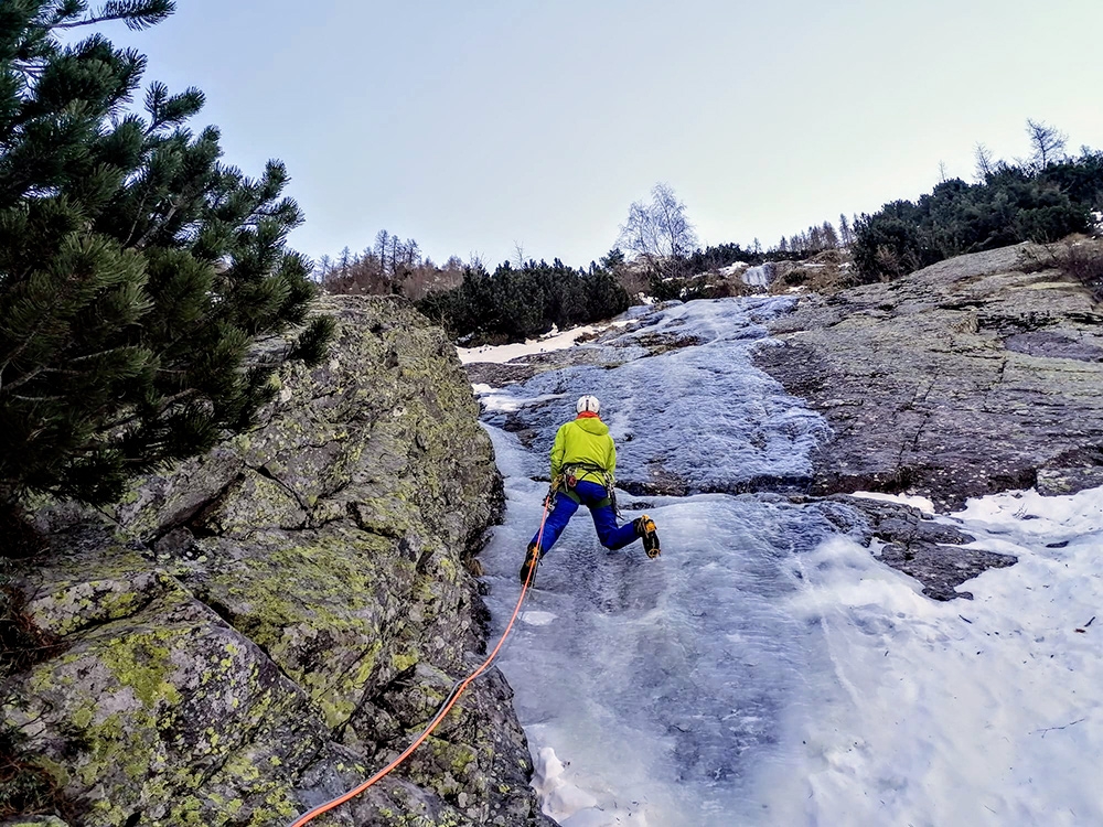 Cascata Placca Spietata, Val Gerola, Pietro Bonaiti, Cristian Candiotto