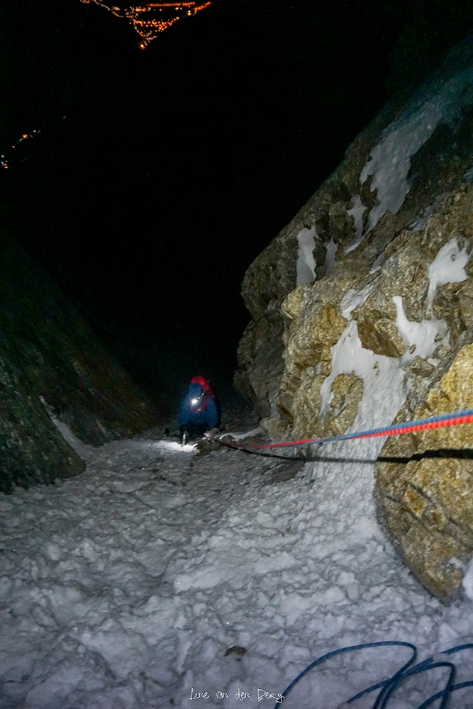 Grandes Jorasses, Phantom Direct, Line van den Berg, Fay Manners, Via in memoria di Gianni Comino