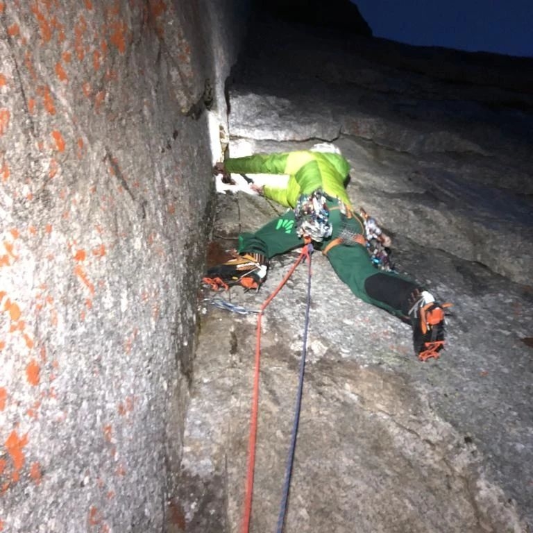 Pizzo Badile, British Route, Silvan Schüpbach, Peter von Känel