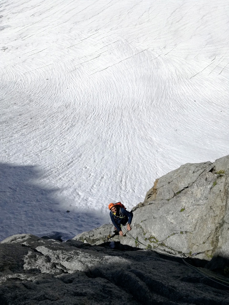 Triolet, Mont Blanc, Cresta del Mont Rouge de Triolet, Ivano Regis, AnnaMaria Bruzzese, Alessandro Fiorenza, Elio Riva