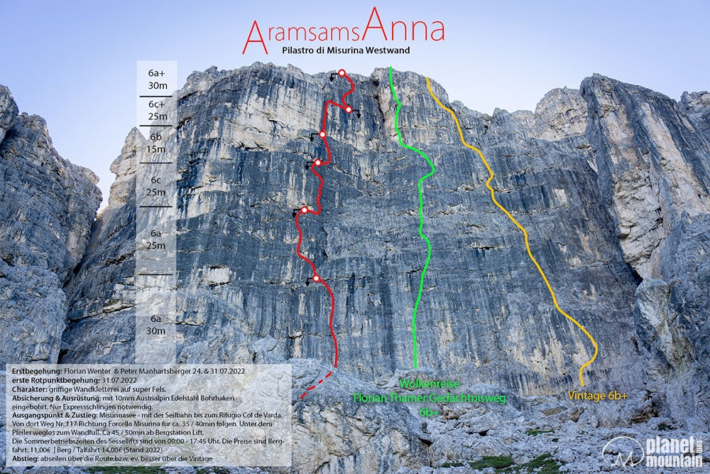 Pilastro di Misurina, Cadini, Dolomites, Peter Manhartsberger, Florian Wenter