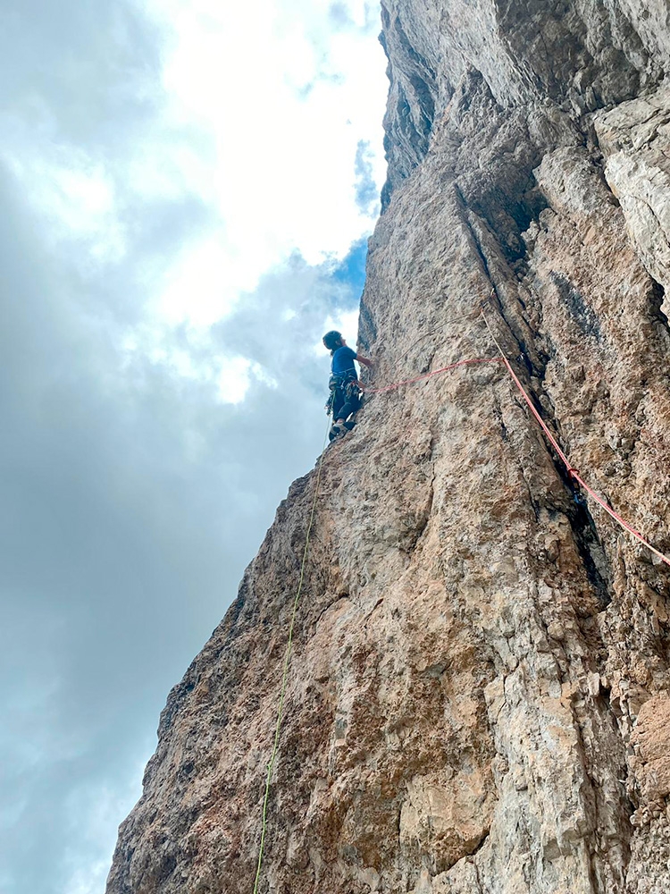 Halli Galli, Crep de Boè, Alta Badia, Dolomiti, Simon Gietl, Florian Harasser