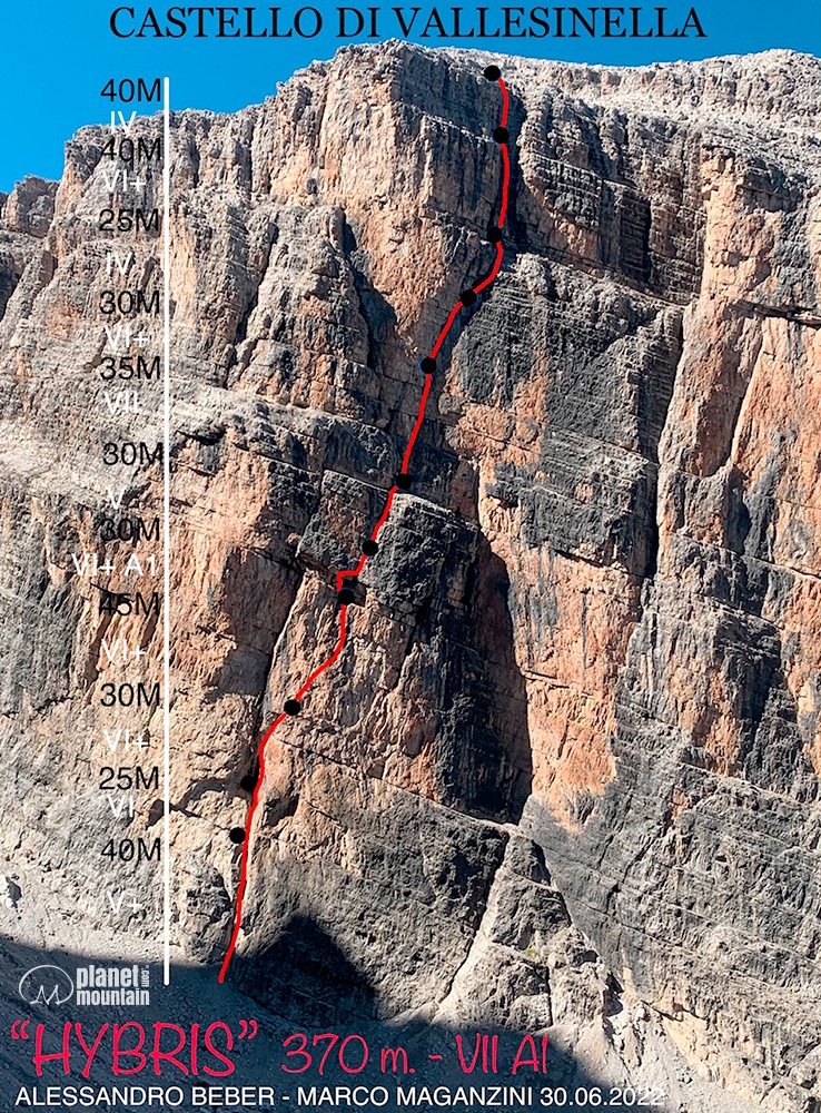 Brenta Dolomites, Castello di Vallesinella, Hybris, Alessandro Beber, Marco Maganzini
