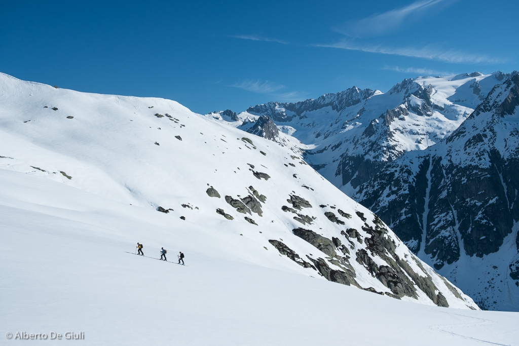 Scialpinismo, Gauligletscher, Berner Oberland, Svizzera