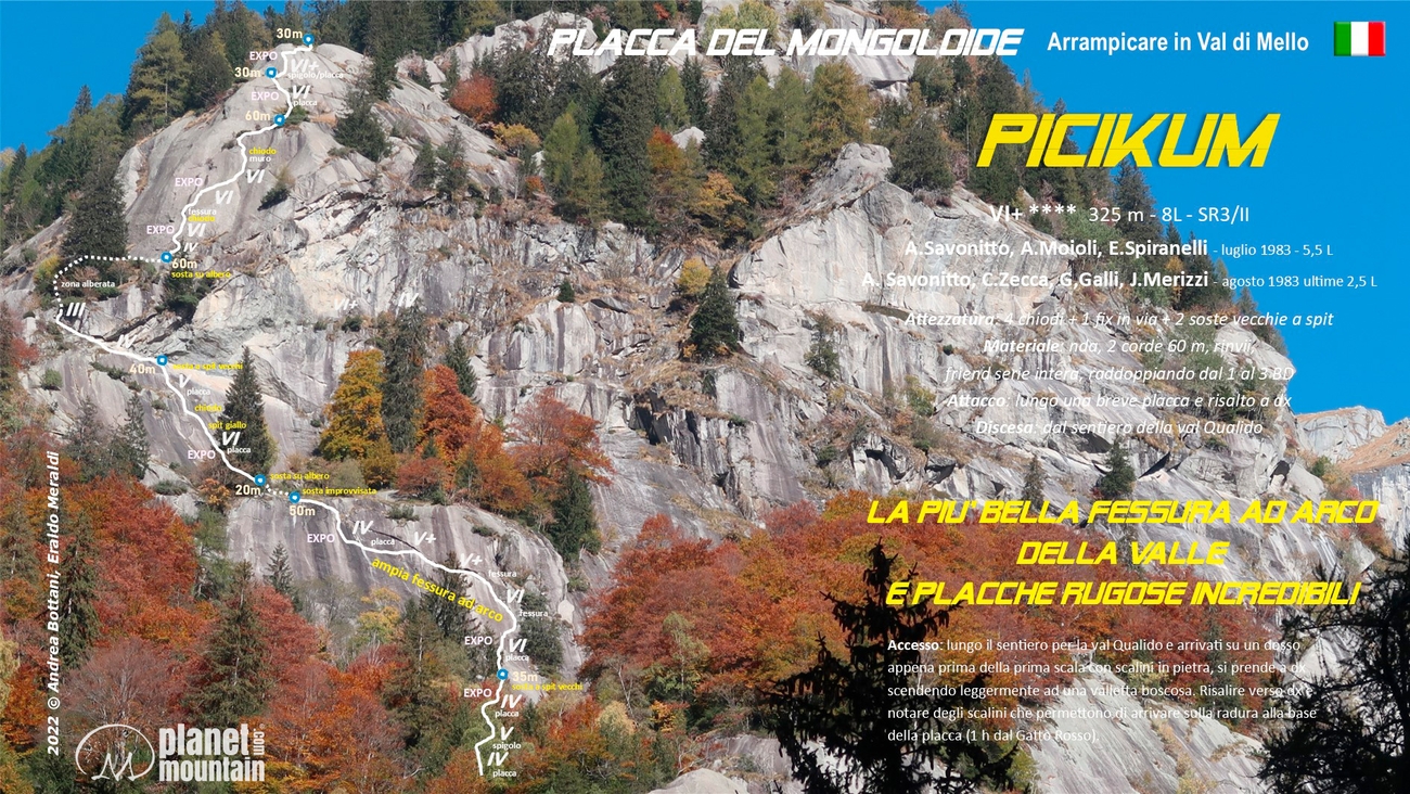 Picikum, Val di Mello, Eraldo Meraldi, Isacco Sala