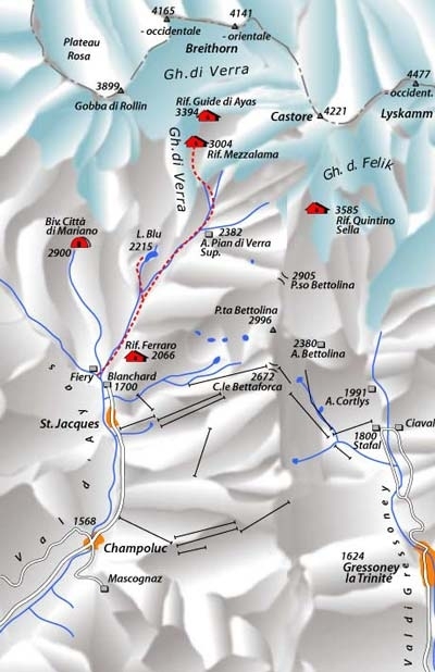 Saint Jacques - rif. Mezzalama, Monte Rosa