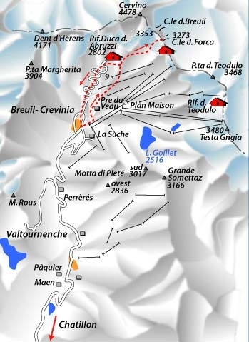 Breuil - Fürggen - rif. all'Oriondé, Cervino
