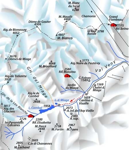 La Visaille - Ghiacciaio del Miage, Monte Bianco