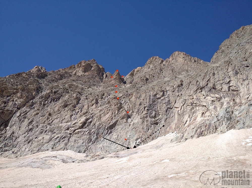 Sulle tracce del Barba, Cresta del Monts Rouge de Triolet