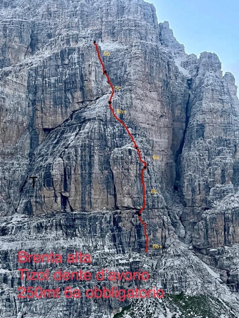 Tizzol Dente d’Avorio, Cima Brenta Alta
