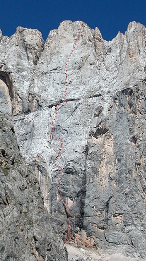 Vinatzer con uscita diretta Messner Marmolada Punta Rocca