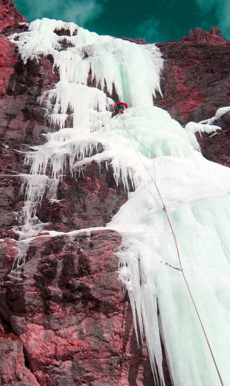 Cascata Con il sole in poppa Monte Cristallo