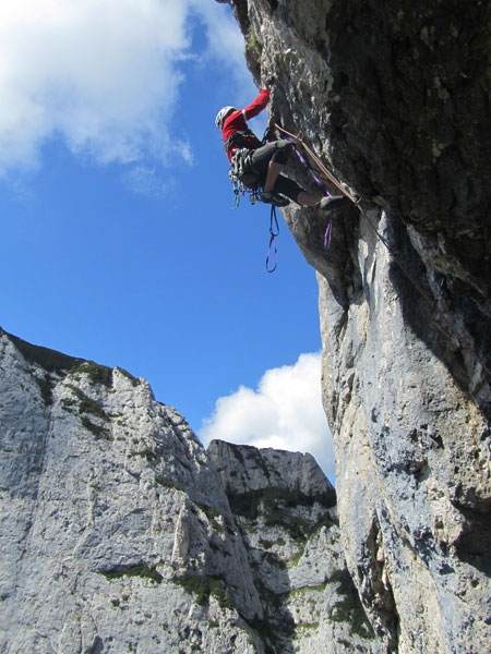 Via Pilastro Massarotto Spiz di Lagunàz, Pilastro Massarotto, Pale di San Lucano