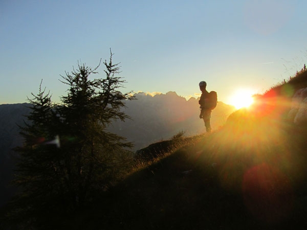 Via Pilastro Massarotto Spiz di Lagunàz, Pilastro Massarotto, Pale di San Lucano
