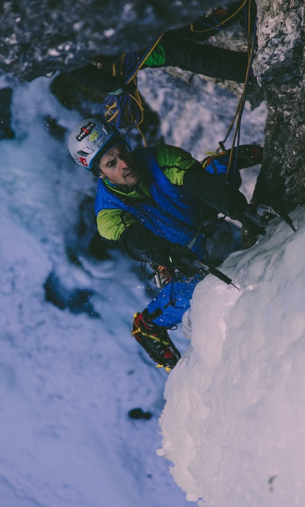 L'ultima Frangia Val Brenta Bassa - L'ultima Frangia: Claudio Migliorini durante la prima libera in Val Brenta il 15/02/2017 insieme a Alessandro Baù © Matteo Pavana