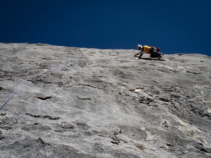 David Lama - David Lama on Woher Kompass, 8a+ 120m, Waidringer Steinplatte, Austria