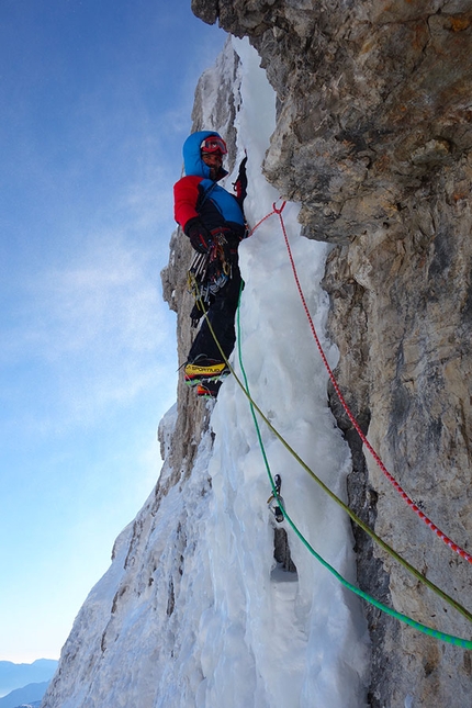 CRAM - Circolo Ricreativo Aziendale Mountime Cima Brenta - CRAM - Circolo Ricreativo Aziendale Mountime: Matteo Faletti in partenza su L10, Cima Brenta (Dolomiti di Brenta)