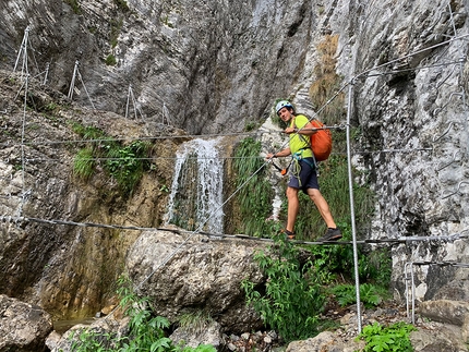 Via ferrata Rio Ruzza a Ballino Monte Cogorna - Via ferrata Rio Ruzza a Ballino: Ballino, Lago di Tenno, Garda Trentino