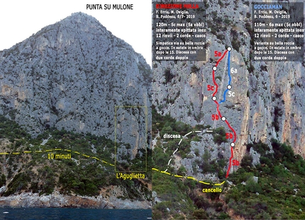 Direzione Nulla + Variante Gocciaman Aguglietta di Baunei - Direzione Nulla + Variante Gocciaman: Aguglietta di Baunei, Sardegna