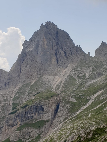 Via Cinco Largos Campanile Negrelli - Via Cinco Largos: Campanile Negrelli, Pale di San Martino, Dolomiti