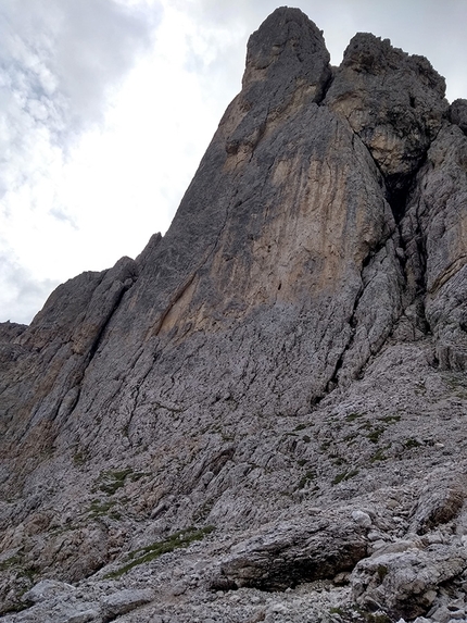 Via Cinco Largos Campanile Negrelli - Via Cinco Largos: Campanile Negrelli, Pale di San Martino, Dolomiti