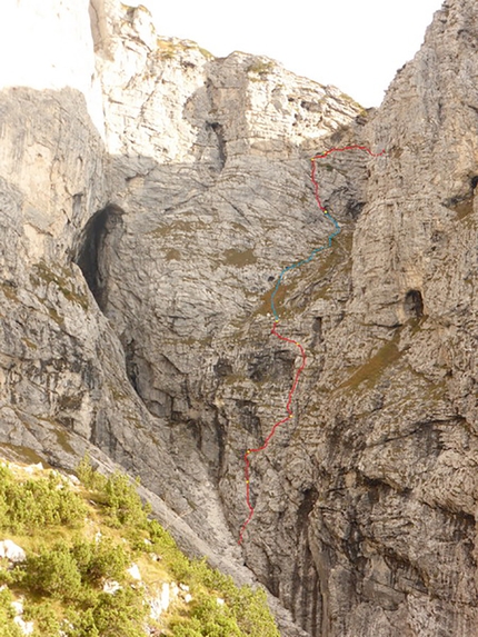 Via dei Camorzieri La Palazza - Via dei Camorzieri: La Palazza, Monti del Sole, Dolomiti Bellunesi