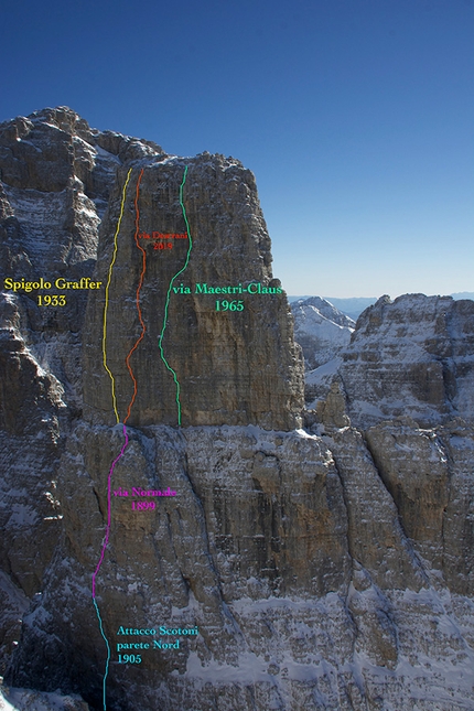 Destràni Campanile Basso - Destràni: Campanile Basso Brenta Dolomites, Alessandro Beber, Gianni Canale, Matteo Faletti