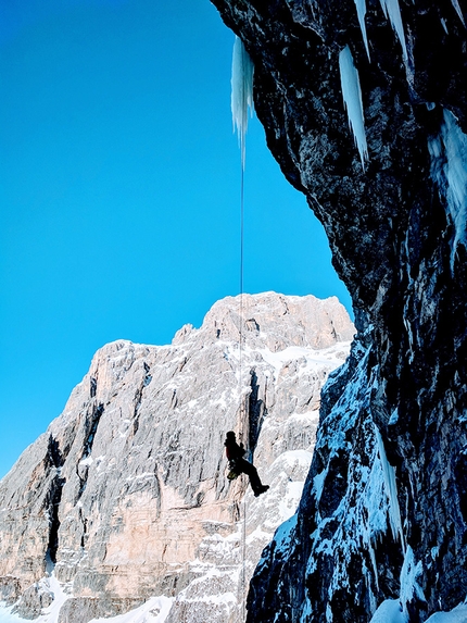 Last day Cima della Madonna - Lasta Moia - Last day: Lasta Moia Cima della Madonna, Pale di San Martino, Dolomiti (Renzo Corona, Flavio Piccinini 31/12/2019)